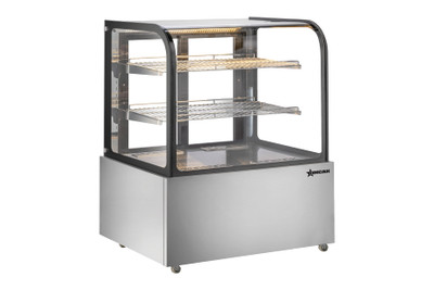 Omcan USA 48389 47" W Stainless Steel Floor Model Heated Display Case - 110 Volts