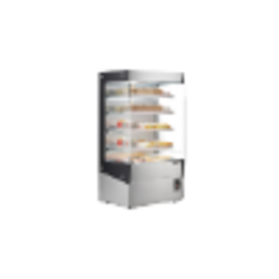 Omcan USA 48386 26.8 Cu. Ft. Stainless Steel Floor Model Heated Display Case - 220 Volts