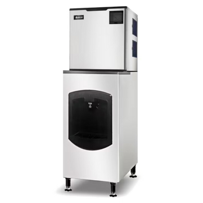 Omcan USA 48349 22" W Cube Style Floor Model Ice Maker and Dispenser - 110-120 Volts