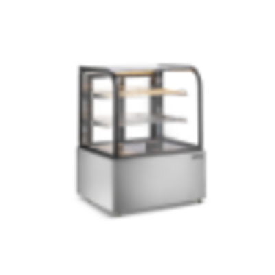 Omcan USA 49296 12 Cu. Ft. Stainless Steel Floor Model Heated Display Case - 110 Volts