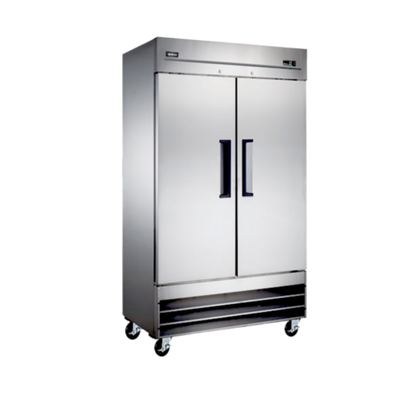 Omcan USA 50111 26.5 Cu. Ft. Stainless Steel 2-Section Reach-In Freezer - 115 Volts