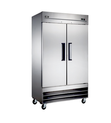 Omcan USA 50111 26.5 Cu. Ft. Stainless Steel 2-Section Reach-In Freezer - 115 Volts