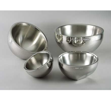 Eastern Tabletop 7206 20 Oz. Stainless Steel Hammered Round Dual Angle Bowl