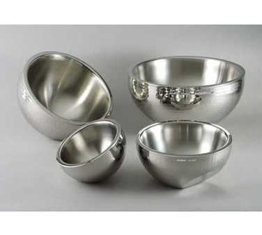 Eastern Tabletop 7206 20 Oz. Stainless Steel Hammered Round Dual Angle Bowl