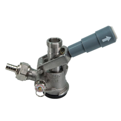 Micro Matic 7485SS Stainless Steel Probe Grey Lever Handle Keg Coupler