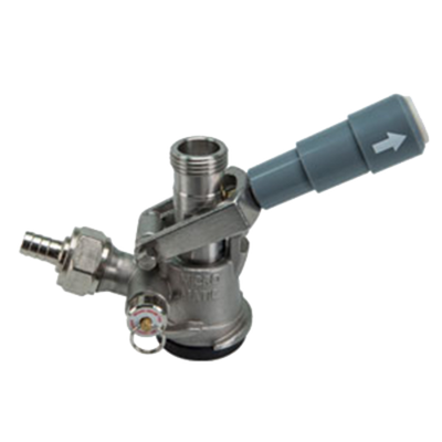 Micro Matic 7485SS Stainless Steel Probe Grey Lever Handle Keg Coupler