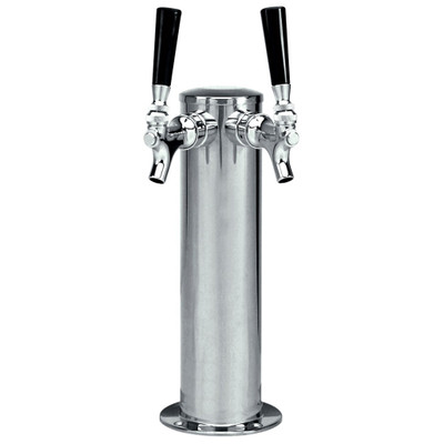 Micro Matic 1689 3" Column Stainless Steel 2 Faucets Draft Tower