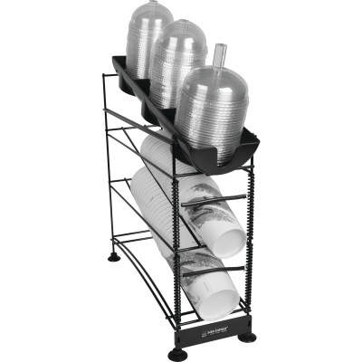 San Jamar C8503WF Wireworks 6.38" W Steel Wire Frame Cup and Lid Organizer