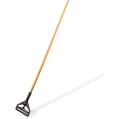 Carlisle 36936500 60" Long Plastic Head Quick-Change Mop Wood Handle