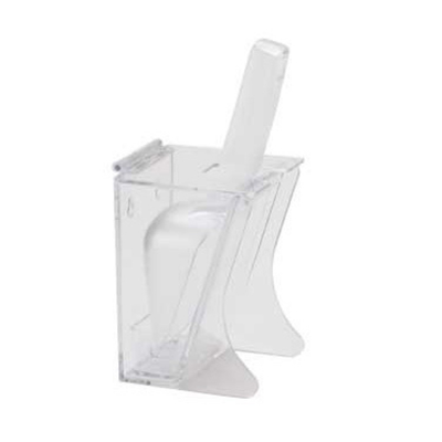 Cal-Mil 789 6 Oz. Clear Polycarbonate Freestanding Scoop Holder with Lid