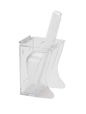 Cal-Mil 789 6 Oz. Clear Polycarbonate Freestanding Scoop Holder with Lid