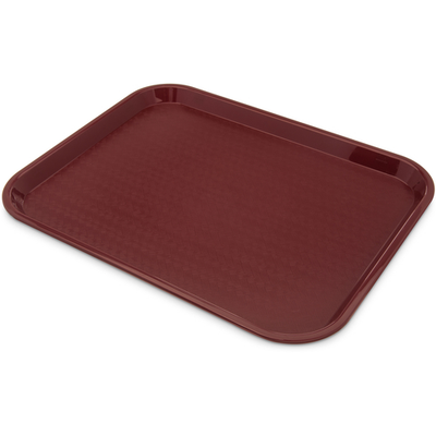 Carlisle CT141861 17.87" L x 14" W Burgundy Polypropylene Rectangular Cafe Tray