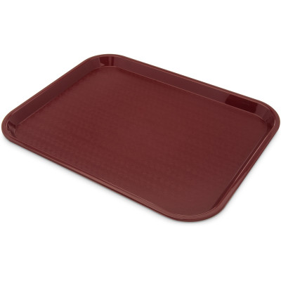 Carlisle CT141861 17.87" L x 14" W Burgundy Polypropylene Rectangular Cafe Tray