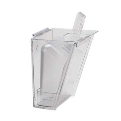 Cal-Mil 356 32 Oz. Clear Polycarbonate Wall Mount Scoop Holder with Lid