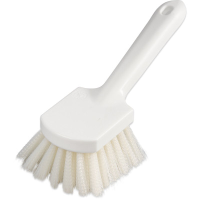 Carlisle 4054500 Sparta 8" L x 3" W White Polypropylene Handle Utility Kitchen Brush