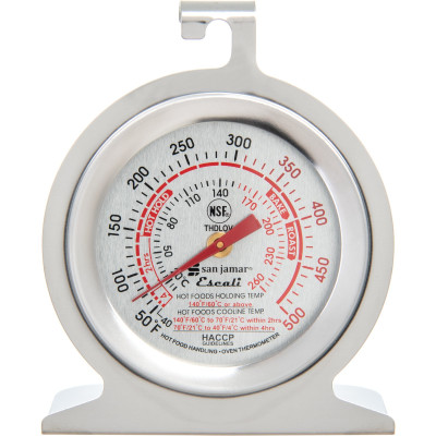 San Jamar THDLOV Escali 2.5" W Stainless Steel Dial Diameter Oven Thermometer