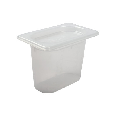 San Jamar MP19 ModPan 1 Qt. Translucent Polypropylene Stackable Food Pan with Lid