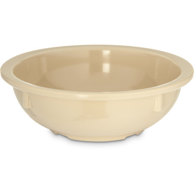 Carlisle KL11825 Kingline 10 Oz. Tan Melamine Rimmed Nappie Bowl