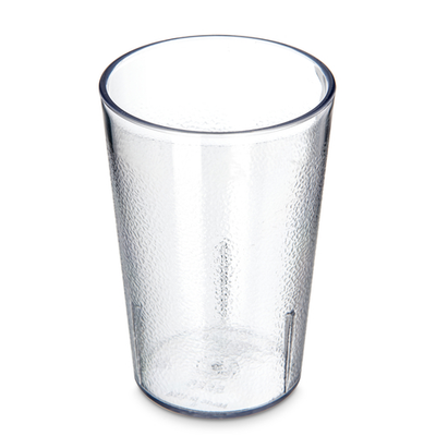 Carlisle 5526-207 8 Oz. Clear SAN Plastic Textured Stackable Tumbler