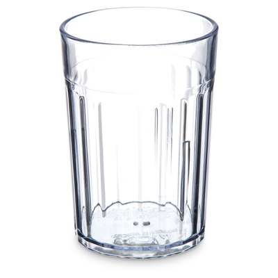 Carlisle 110807 Bistro 8 Oz. Clear SAN Plastic Fluted Tumbler