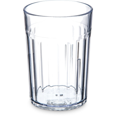 Carlisle 110807 Bistro 8 Oz. Clear SAN Plastic Fluted Tumbler