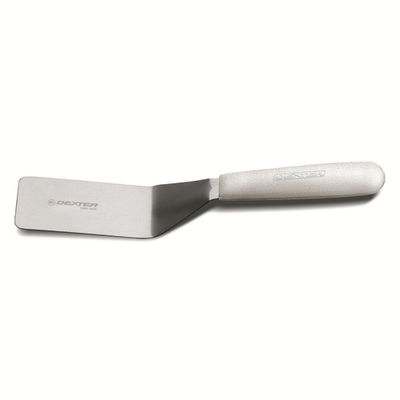 Dexter 16463 Sani-Safe 4" x 2" White Polypropylene Handle (S172) Server and Turner with Stainless Steel Blade - 12 per Case