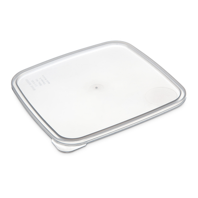 Carlisle ST158730 StorPlus 4 Qt. Translucent Polyethylene Square Snap-On Economical Lid Only