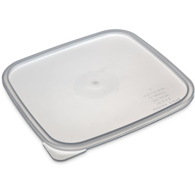 Carlisle ST158730 StorPlus 4 Qt. Translucent Polyethylene Square Snap-On Economical Lid Only