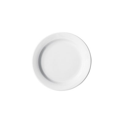 Winco BPR-55NR Birkhall 5.5&quot; Dia. White Round Porcelain Plate - 3 Dozen per Case