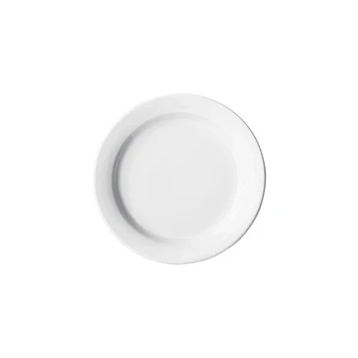 Winco BPR-55NR Birkhall 5.5" Dia. White Round Porcelain Plate (Contains 1 Dozen)