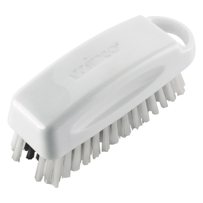 Winco BRN-52 5.75" W White Polypropylene Nail Cleaning Brush - 48 Each per Case