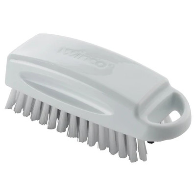 Winco BRN-52 5.75" W White Polypropylene Nail Cleaning Brush - 48 Each per Case