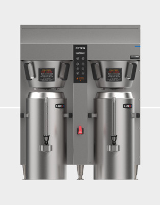 Fetco CBS-1262 Extractor Plus 3 Gal. Stainless Steel Manual Double Coffee Brewer - 208-240 Volts