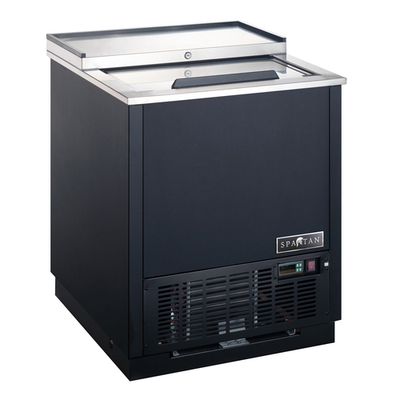 Spartan Refrigeration SBGF-27 25.5" W Stainless Steel 2 Shelves Full Service Curved Glass Deli Case - 115 Volts