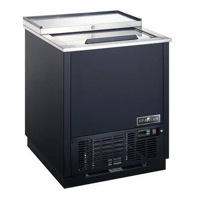 Spartan Refrigeration SBGF-27 25.5" W Stainless Steel 2 Shelves Full Service Curved Glass Deli Case - 115 Volts
