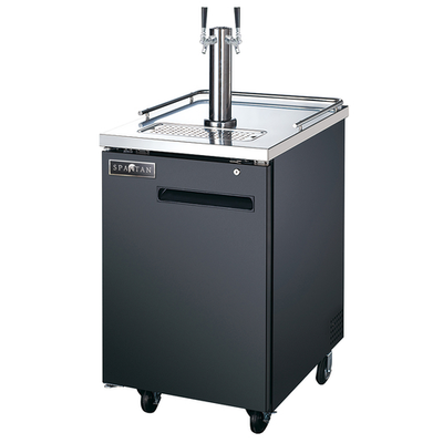 Spartan Refrigeration SBD-1 23.5" Black Vinyl Coated Stainless Steel Beer Disepnser - 115 Volts