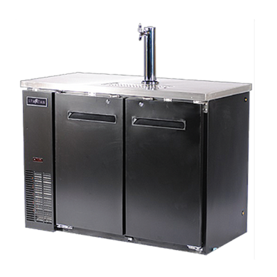 Spartan Refrigeration SBD-2 23.5" Black Vinyl Coated Stainless Steel Beer Dispenser - 115 volts
