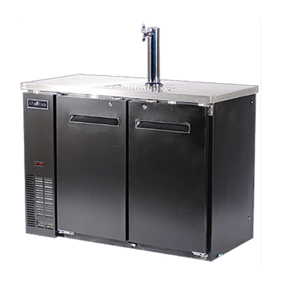 Spartan Refrigeration SBD-2 23.5" Black Vinyl Coated Stainless Steel Beer Dispenser - 115 volts