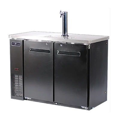 Spartan Refrigeration SBD-2 23.5" Black Vinyl Coated Stainless Steel Beer Dispenser - 115 volts