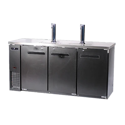 Spartan Refrigeration SBD-3 72.75" Black Vinyl Coated Stainless Steel Beer Dispenser - 115 volts