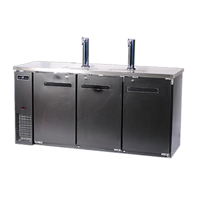 Spartan Refrigeration SBD-3 72.75" Black Vinyl Coated Stainless Steel Beer Dispenser - 115 volts