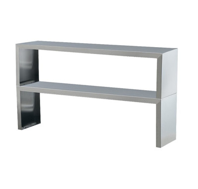 Vollrath 38034 61 1/4" W x 10" D x 26" H Heavy Gauge Stainless Steel ServeWell Double-Deck Overshelf