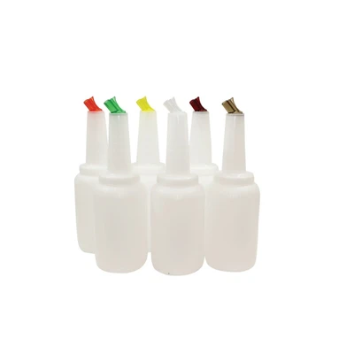 TableCraft Products 8064A 64 Oz. Assorted Colors Cash & Carry PourMaster Complete Unit