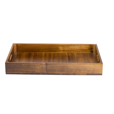 TableCraft Products CRATESB11 20.88" W x 12.75" D x 2.75" H Brown Full Size Gastro Serving / Display Crate Fits 1/1 GN Pan