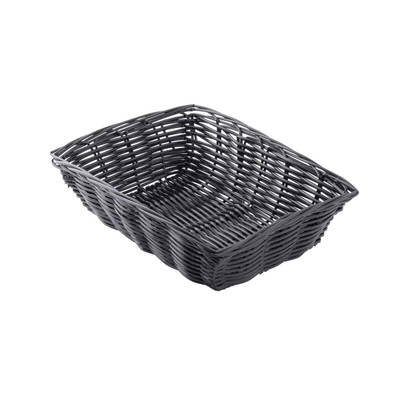 TableCraft Products 2472 9" W x 6" D x 2 1/2" H Rectangular Black Basket