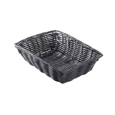 TableCraft Products 2472 9" W x 6" D x 2 1/2" H Rectangular Black Basket
