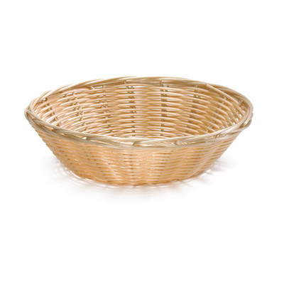 TableCraft Products 1175W 8 1/2" Dia. x 2 1/4"H Hand-Woven Basket