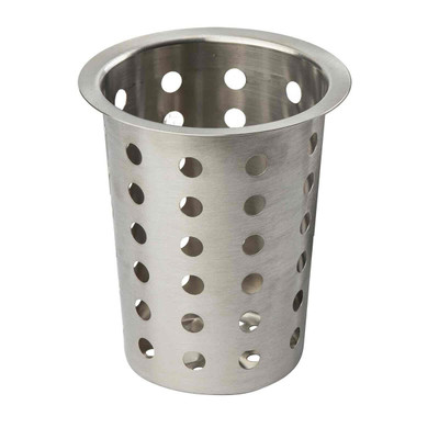 TableCraft Products 34 4 1/2" Dia. x 5-1/2"H Stainless Steel Flatware Cylinder