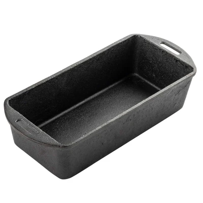 TableCraft Products 10749 10 1/8" x 5 1/4" x 2 7/8" Rectangular Cast Iron Loaf Pan