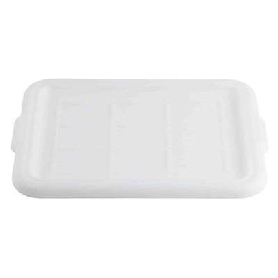 TableCraft Products 1531N 21 1/2" W x 15 3/4" D x 1" H Polypropylene White Food Storage Cover - 12/Case
